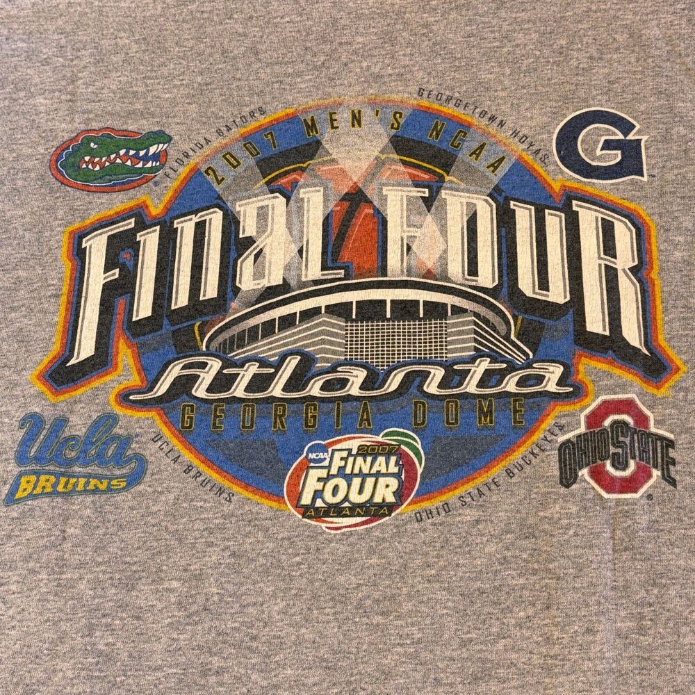 VTG 2007 NCAA Final Four Gray Tee Ohio State/Georgetown/UCLA/Florida